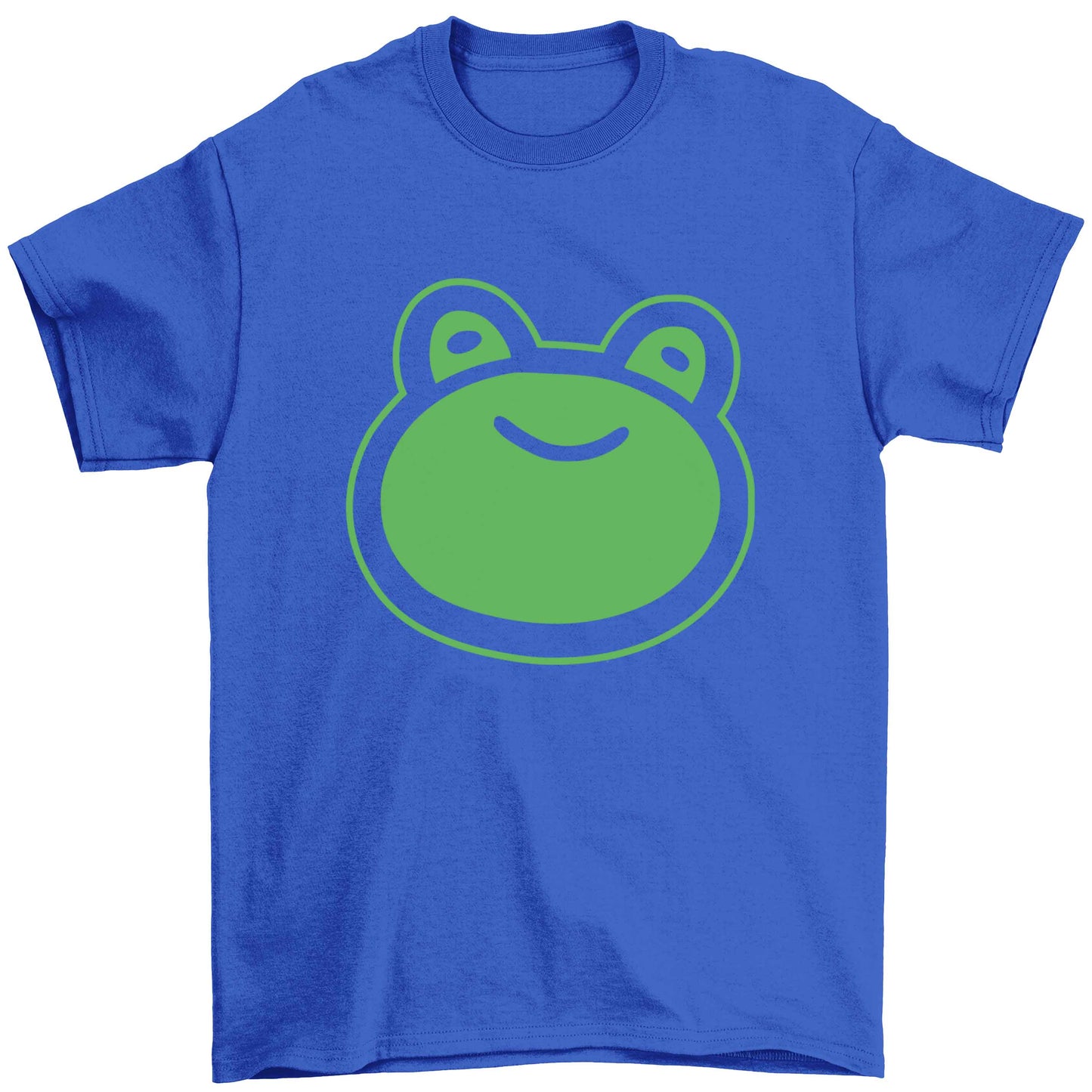 Frog face illustration Children's blue Tshirt 12-13 Years