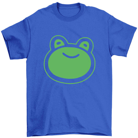 Frog face illustration Children's blue Tshirt 12-13 Years