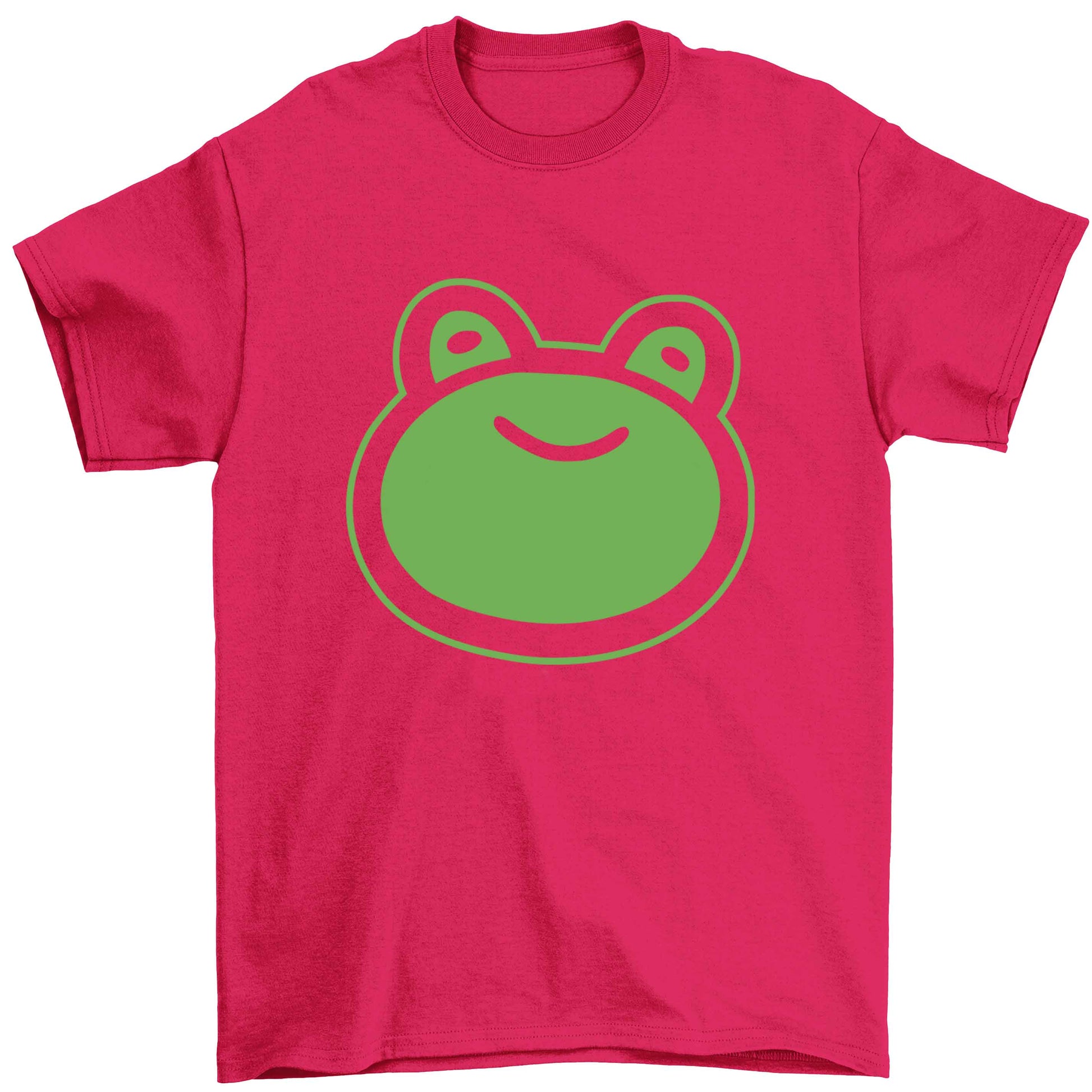 Frog face illustration Children's pink Tshirt 12-13 Years