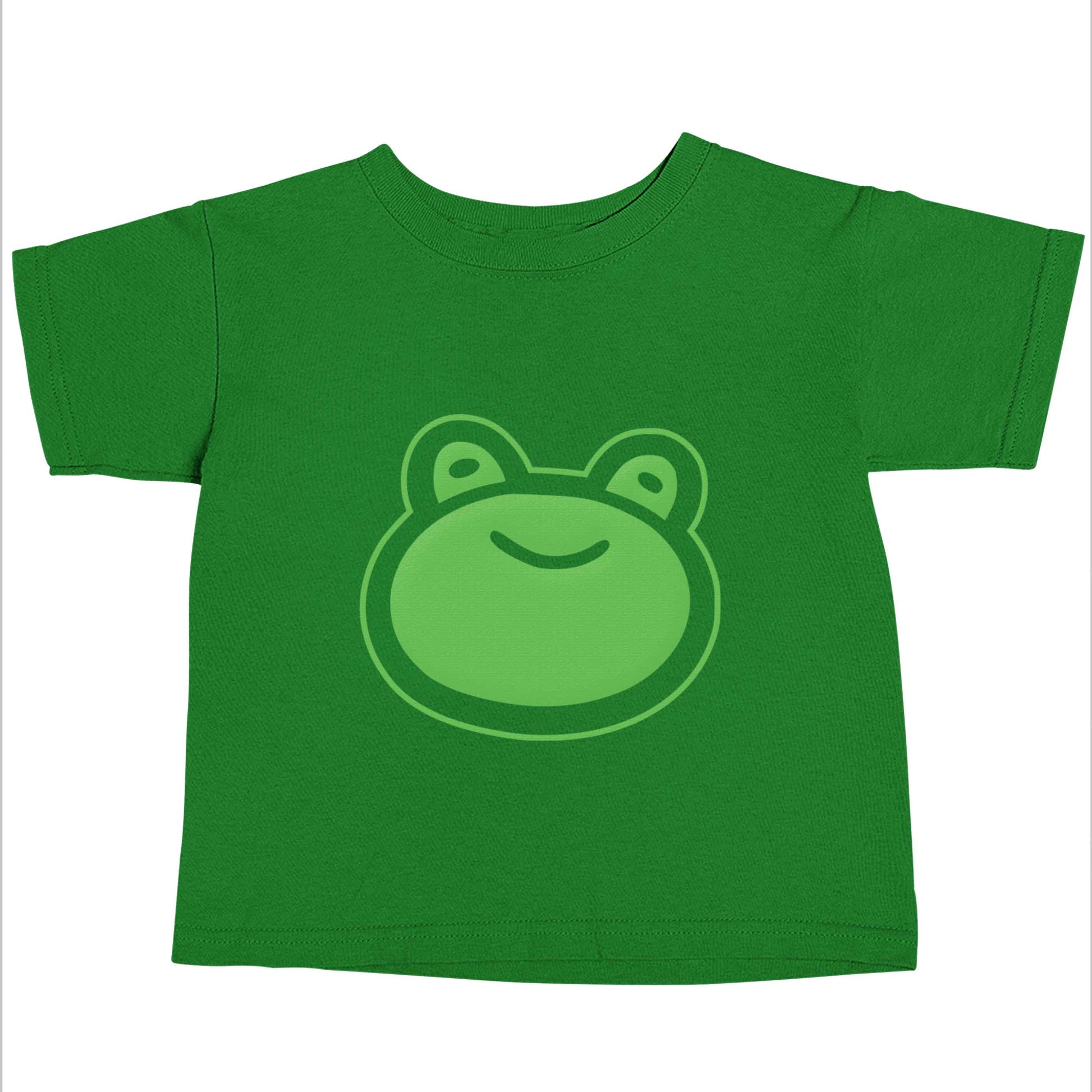 Frog face illustration green baby toddler Tshirt 2 Years