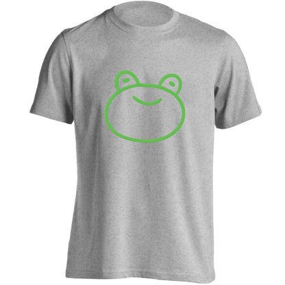 Frog face illustration adults unisex grey Tshirt 2XL