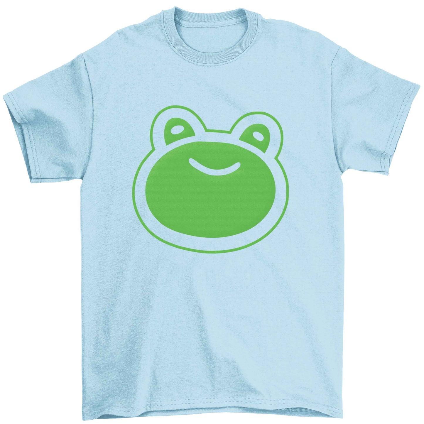 Frog face illustration Children's light blue Tshirt 12-13 Years