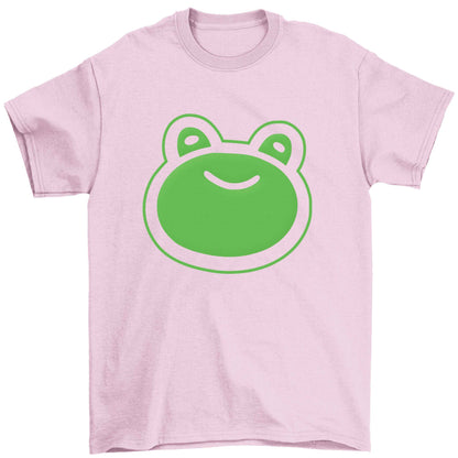 Frog face illustration Children's light pink Tshirt 12-13 Years