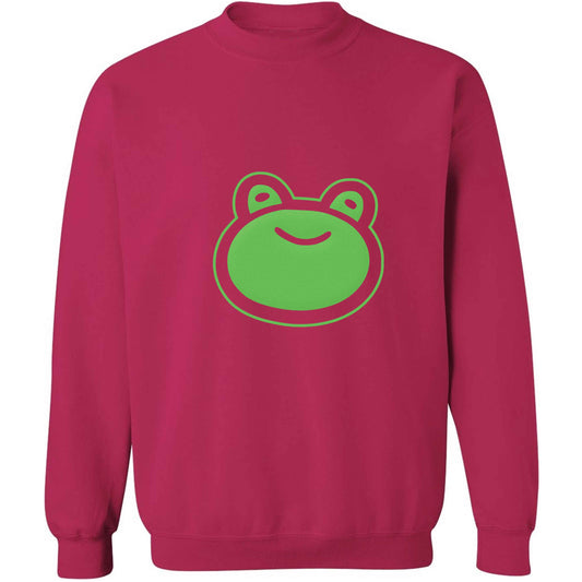 Frog face illustration adult's unisex pink sweater 2XL