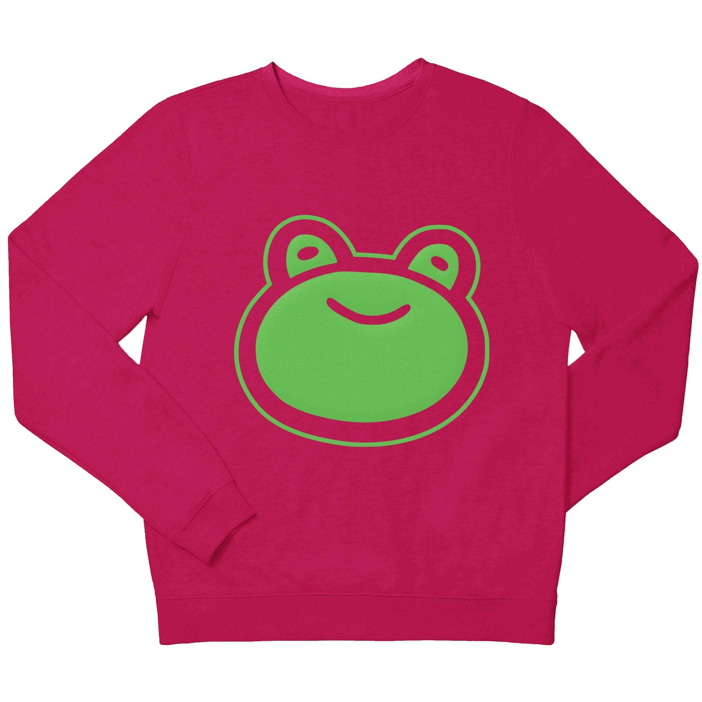 Frog face illustration children's pink sweater 12-13 Years