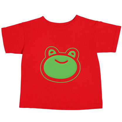 Frog face illustration red baby toddler Tshirt 2 Years