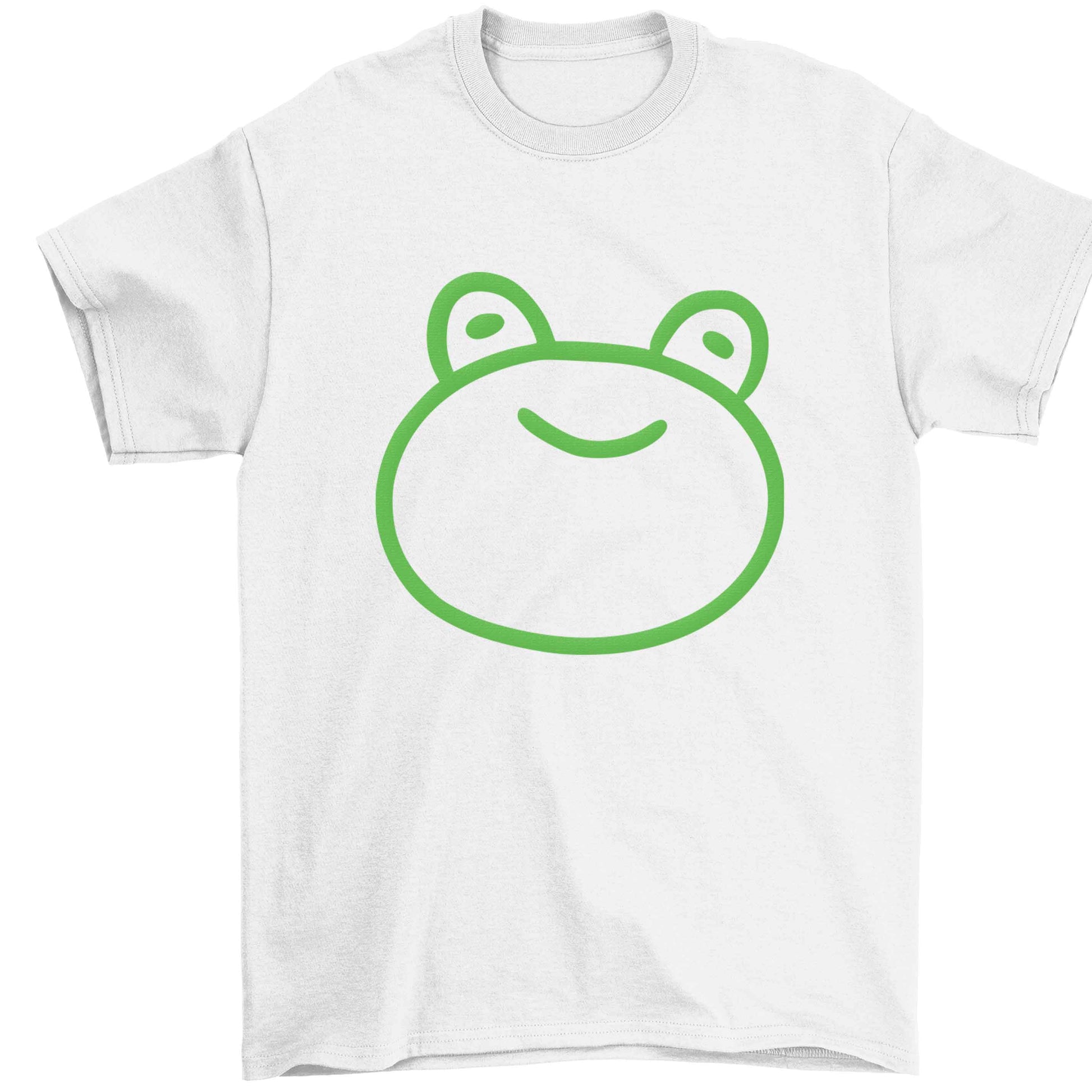 Frog face illustration Children's white Tshirt 12-13 Years