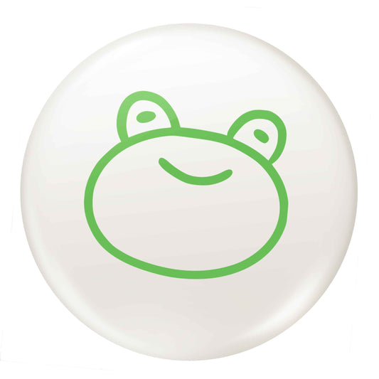 Frog face illustration small 25mm Pin badge