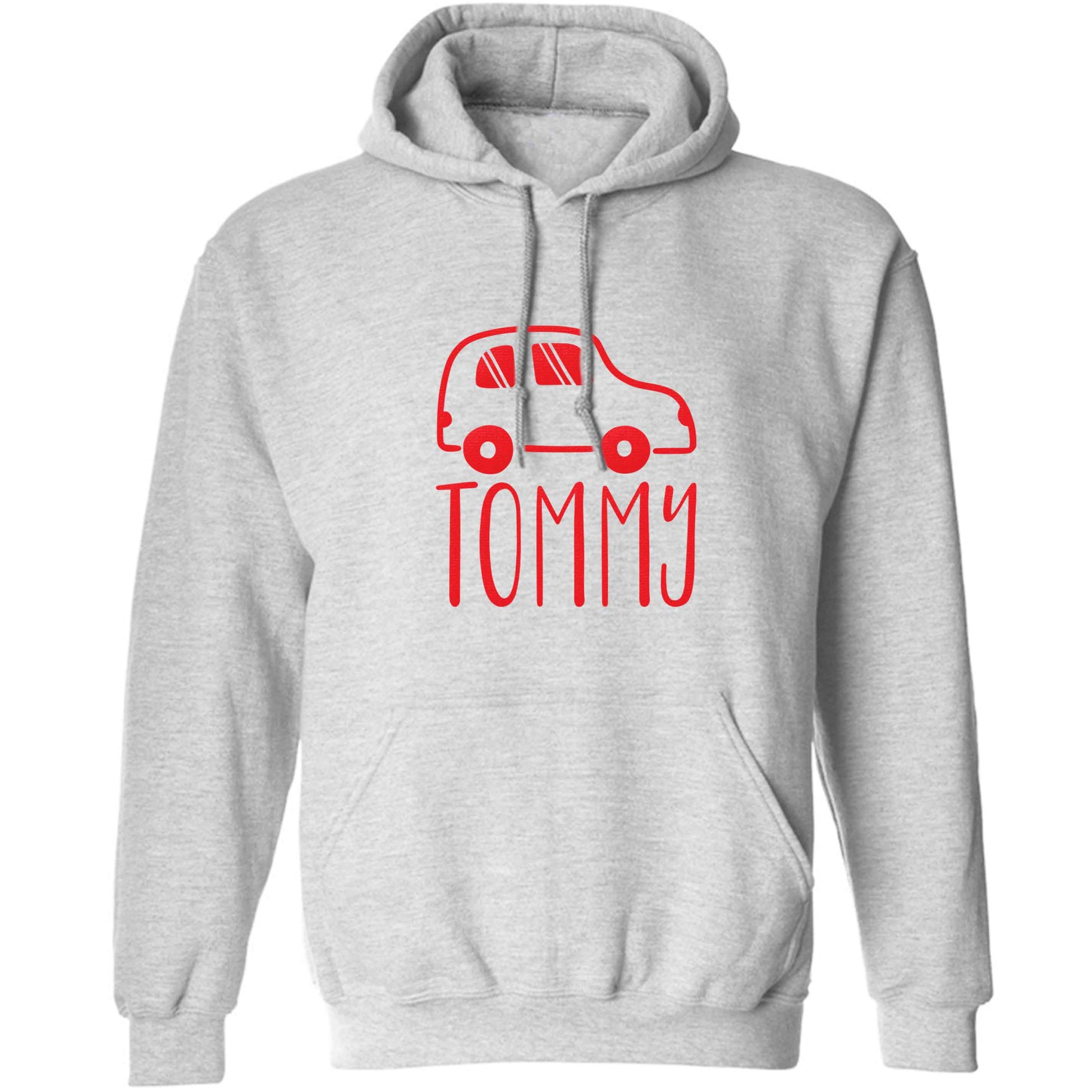 Personalised car any name here adults unisex grey hoodie 2XL