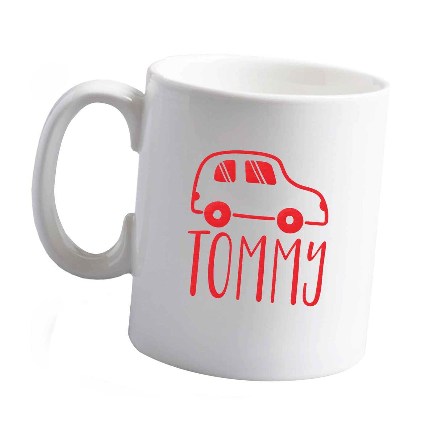 10 oz Personalised car any name here ceramic mug left sided