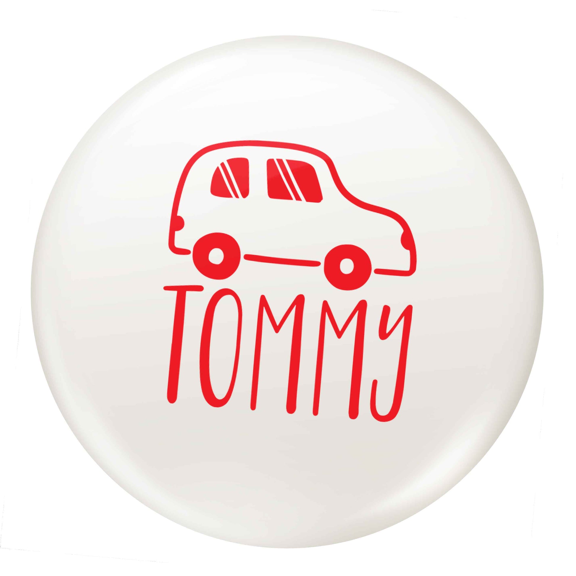 Personalised car any name here small 25mm Pin badge
