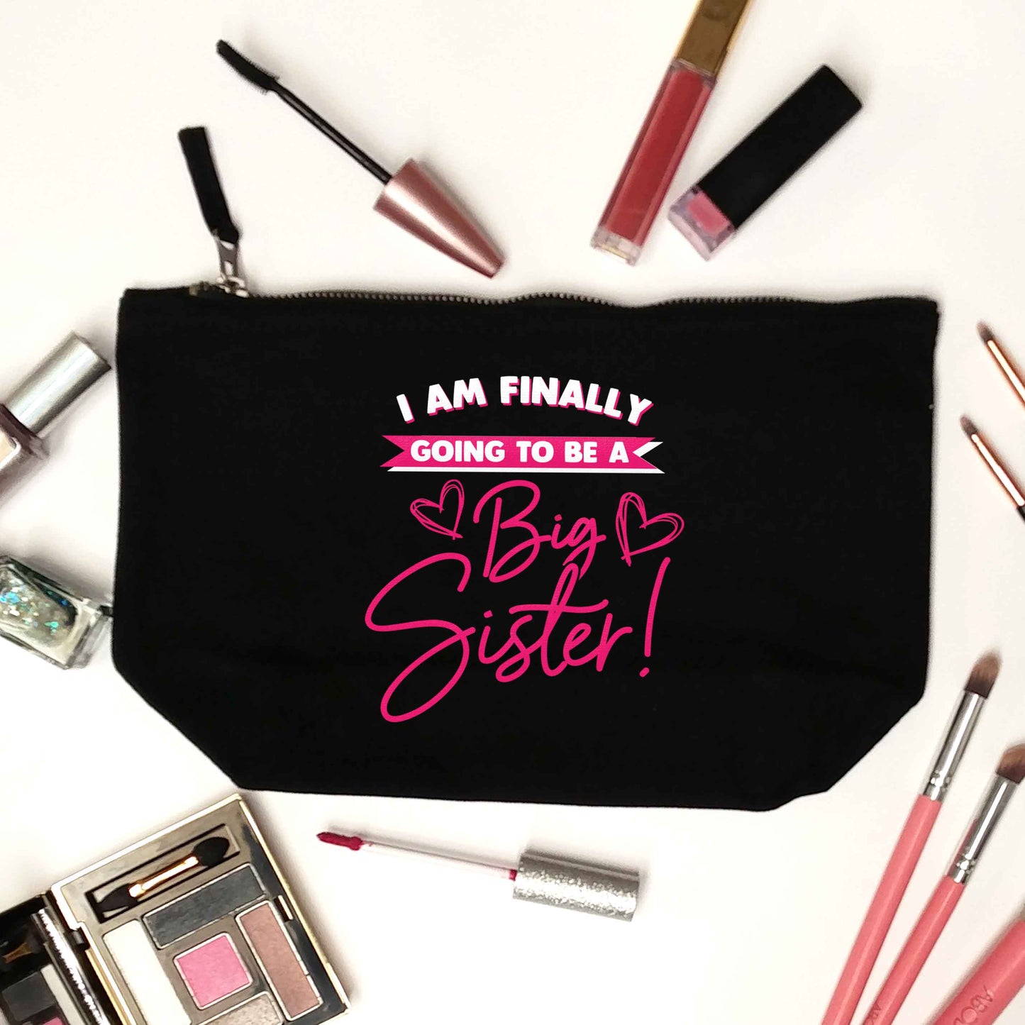 Finally going to be a big sister black makeup bag