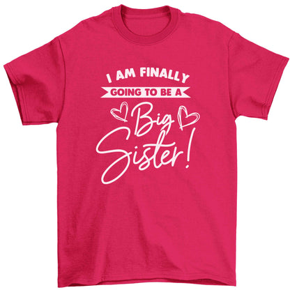 Finally going to be a big sister Children's pink Tshirt 12-13 Years
