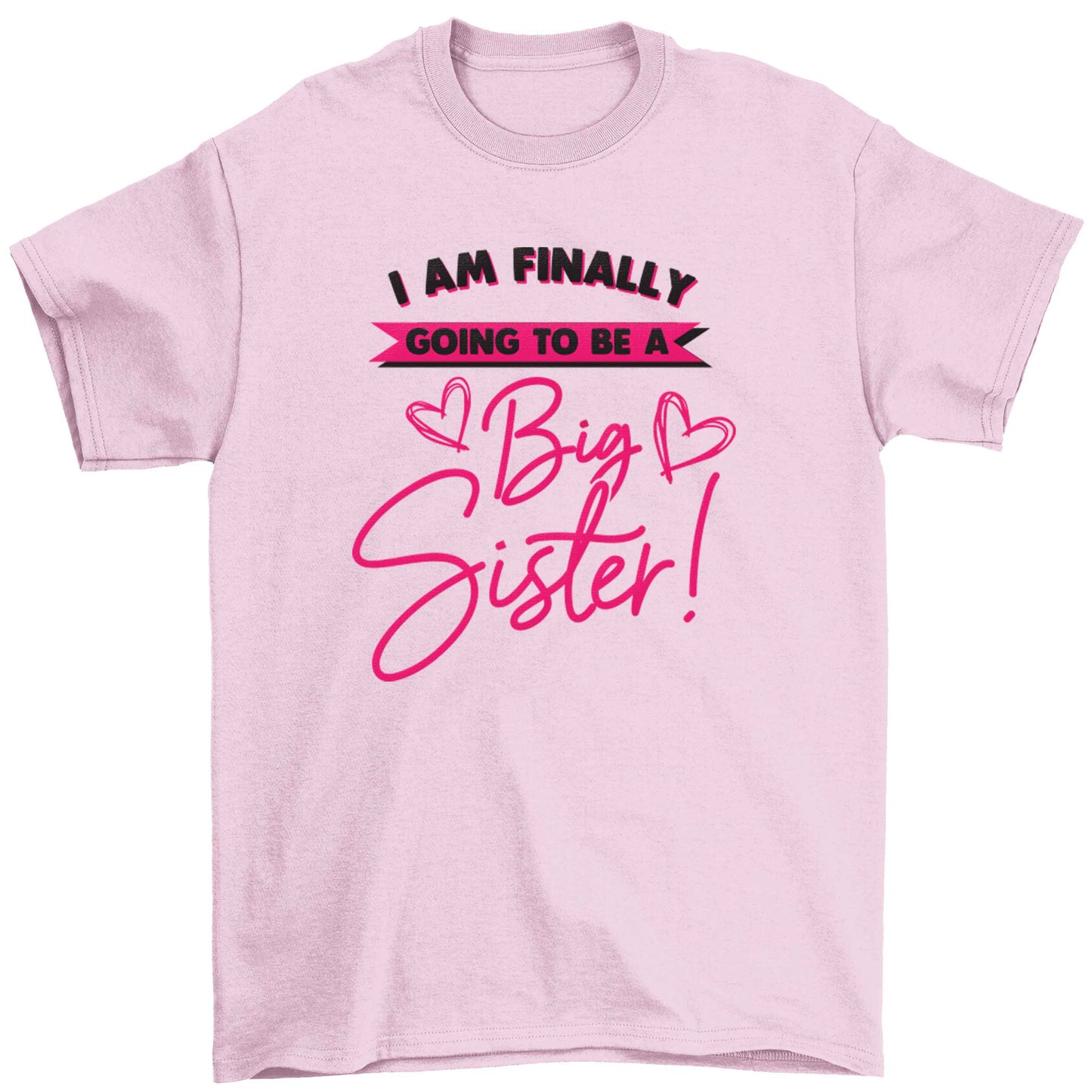 Finally going to be a big sister Children's light pink Tshirt 12-13 Years