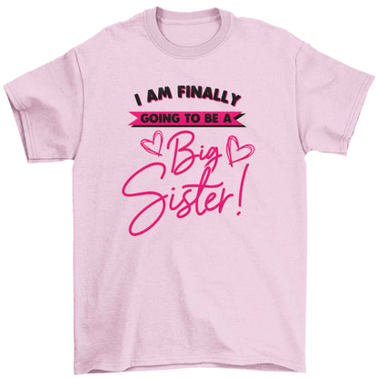 Finally going to be a big sister Children's light pink Tshirt 12-13 Years