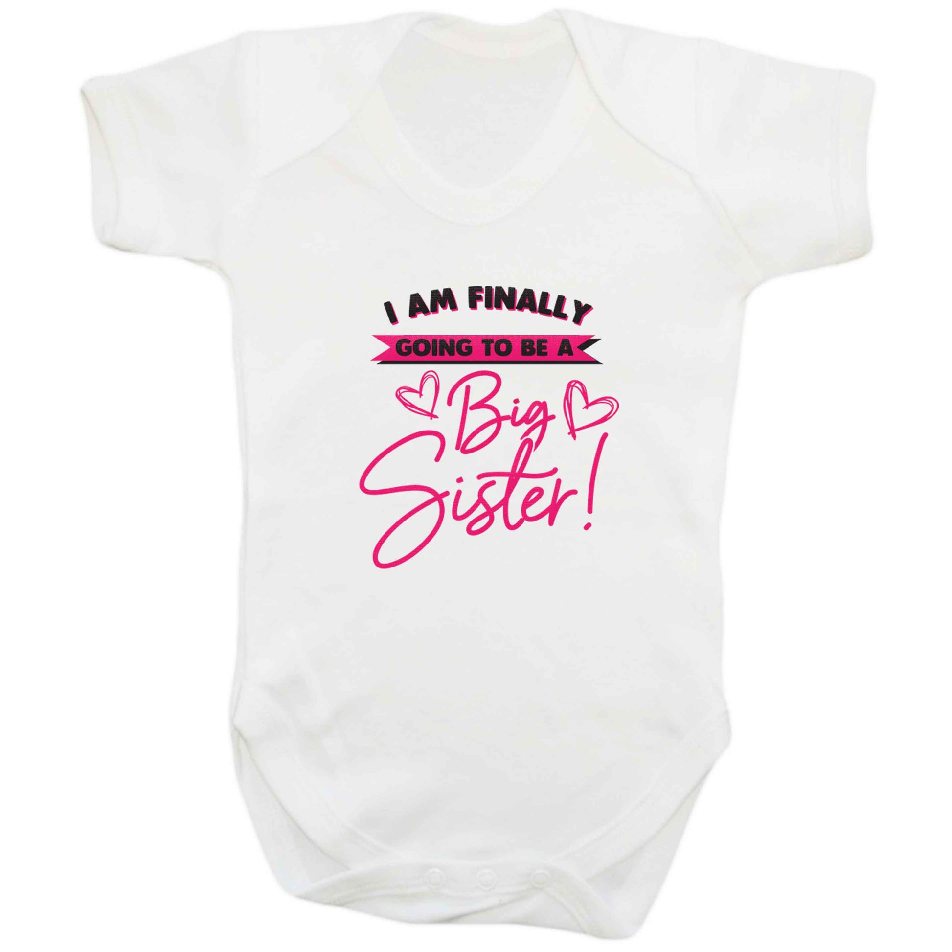 Finally going to be a big sister baby bodysuit white 18-24 months