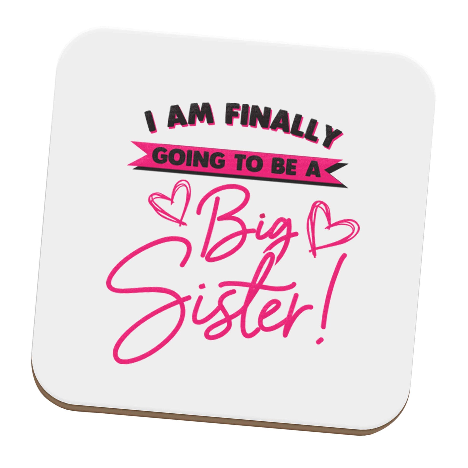 Finally going to be a big sister set of four coasters