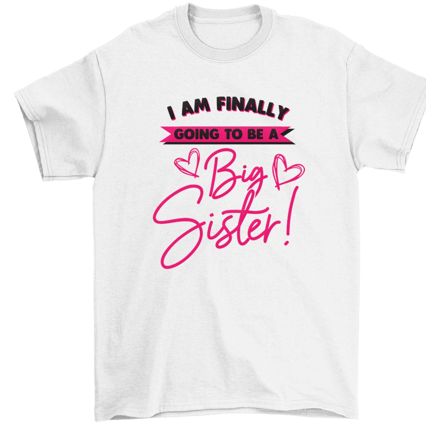 Finally going to be a big sister Children's white Tshirt 12-13 Years