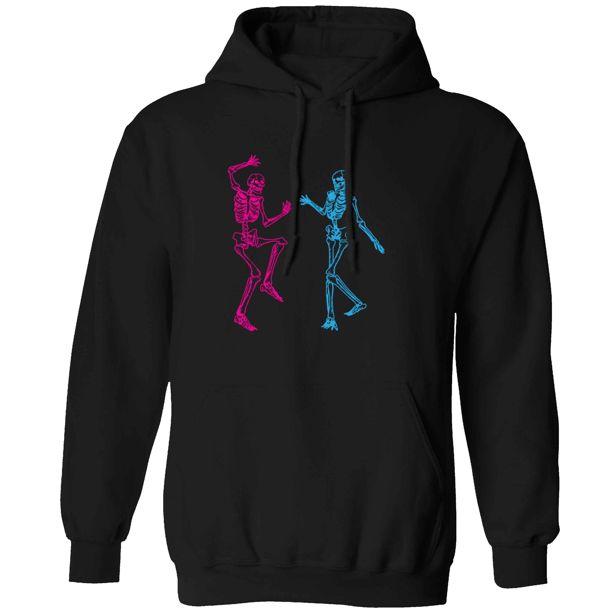 Skeleton dance adults unisex black hoodie 2XL