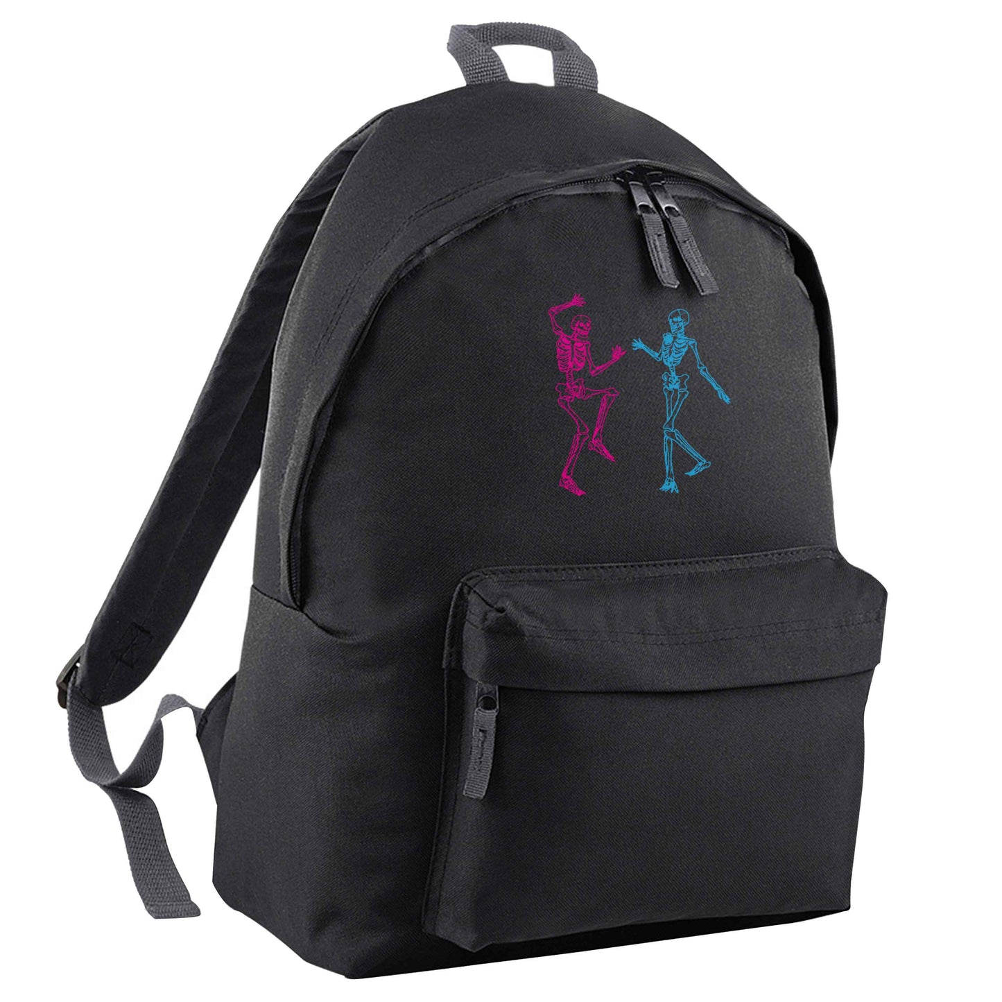 Skeleton dance black adults backpack
