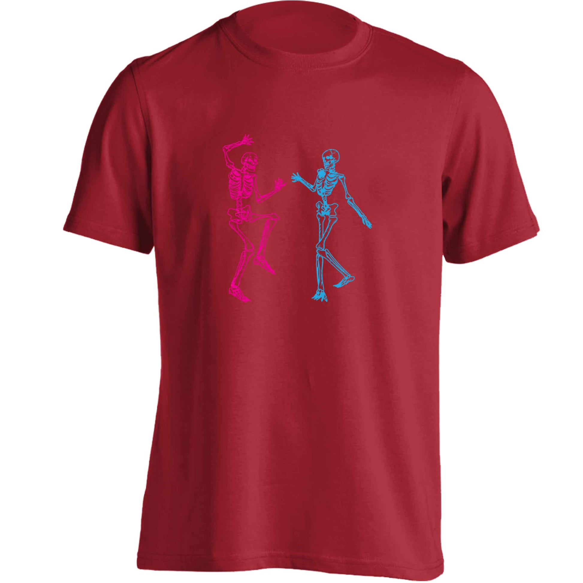 Skeleton dance adults unisex red Tshirt 2XL