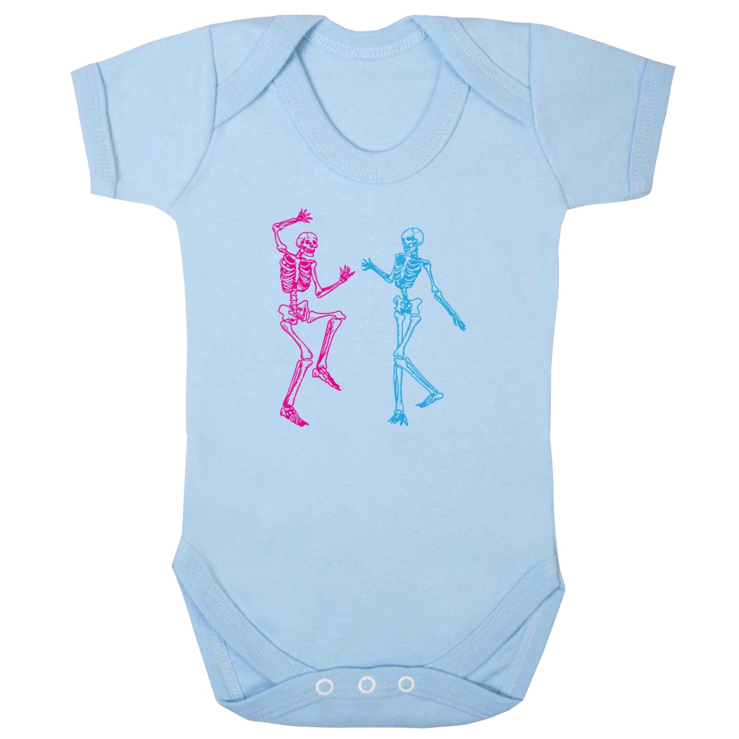 Skeleton dance baby bodysuit pale blue 18-24 months