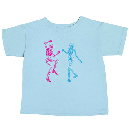 Skeleton dance light blue baby toddler Tshirt 2 Years