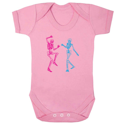 Skeleton dance baby bodysuit pale pink 18-24 months