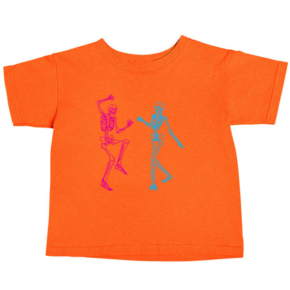 Skeleton dance orange baby toddler Tshirt 2 Years