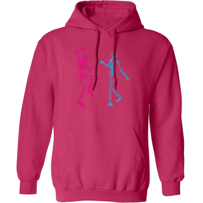 Skeleton dance adults unisex pink hoodie 2XL