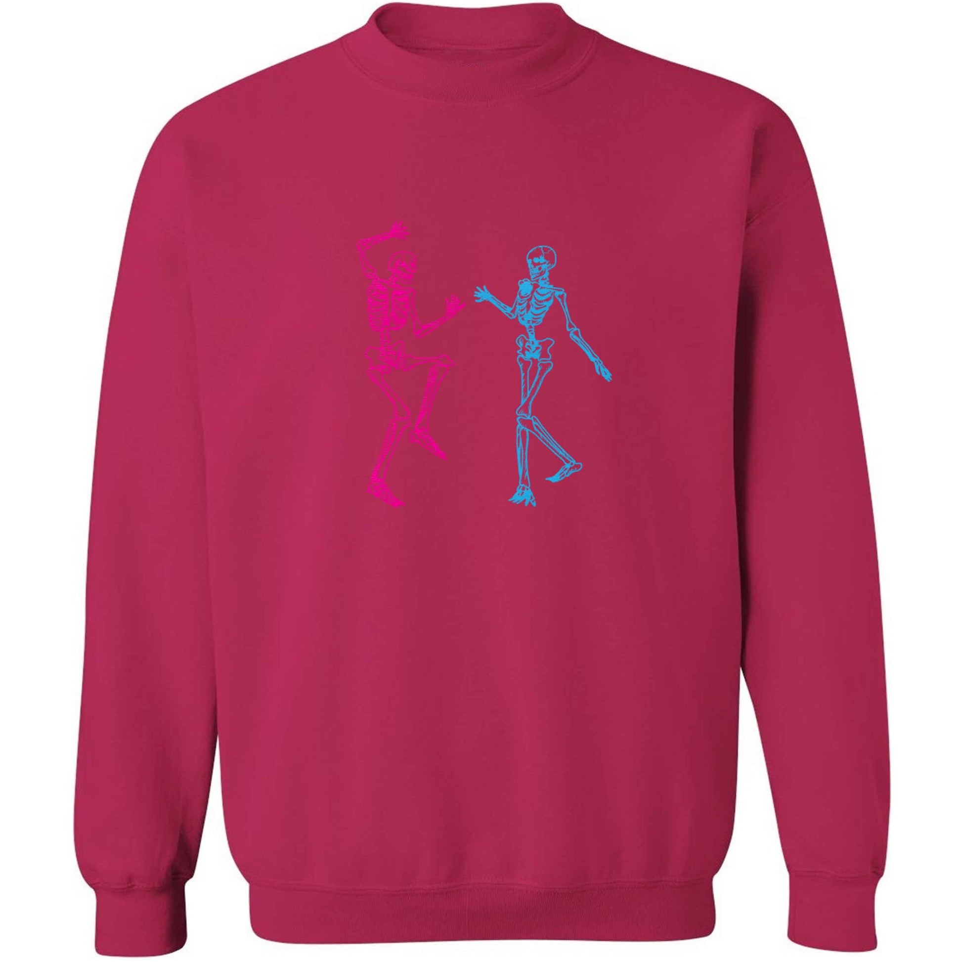 Skeleton dance adult's unisex pink sweater 2XL