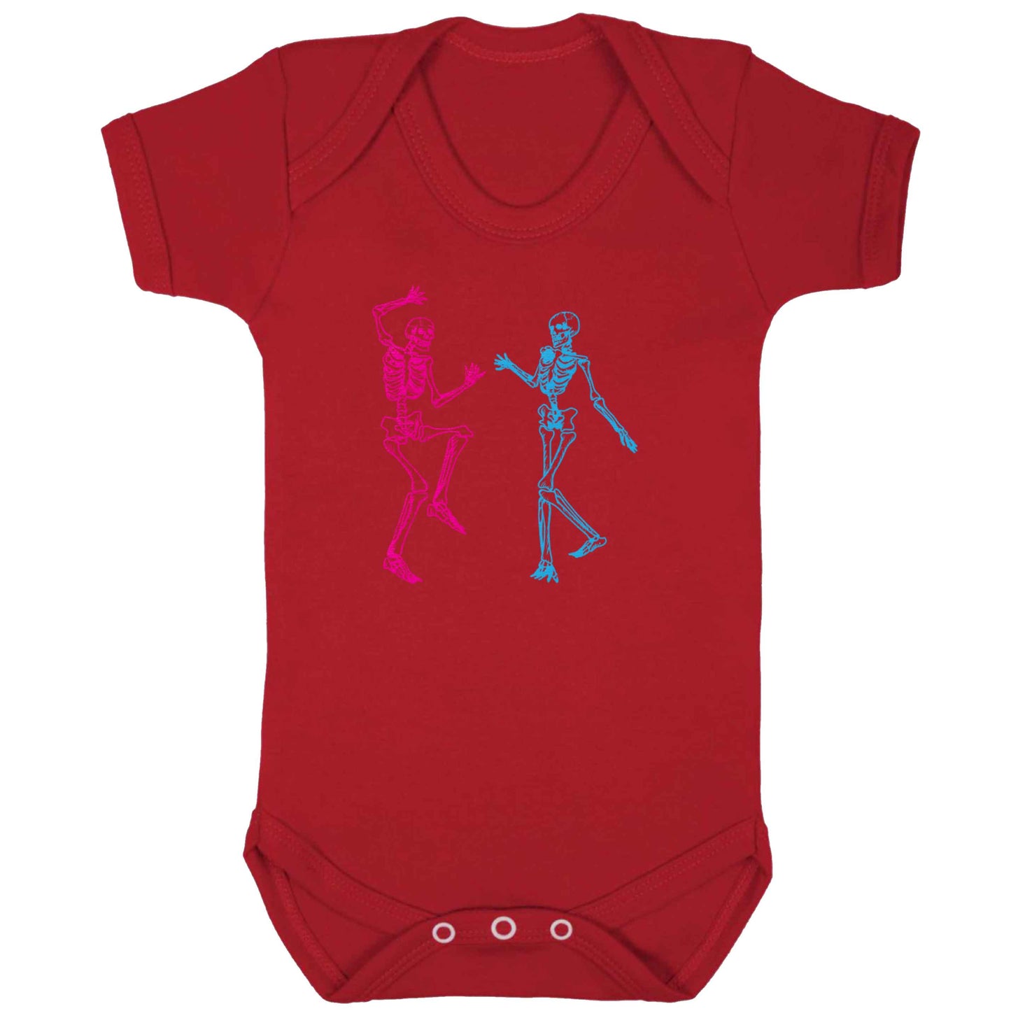 Skeleton dance baby bodysuit red 18-24 months
