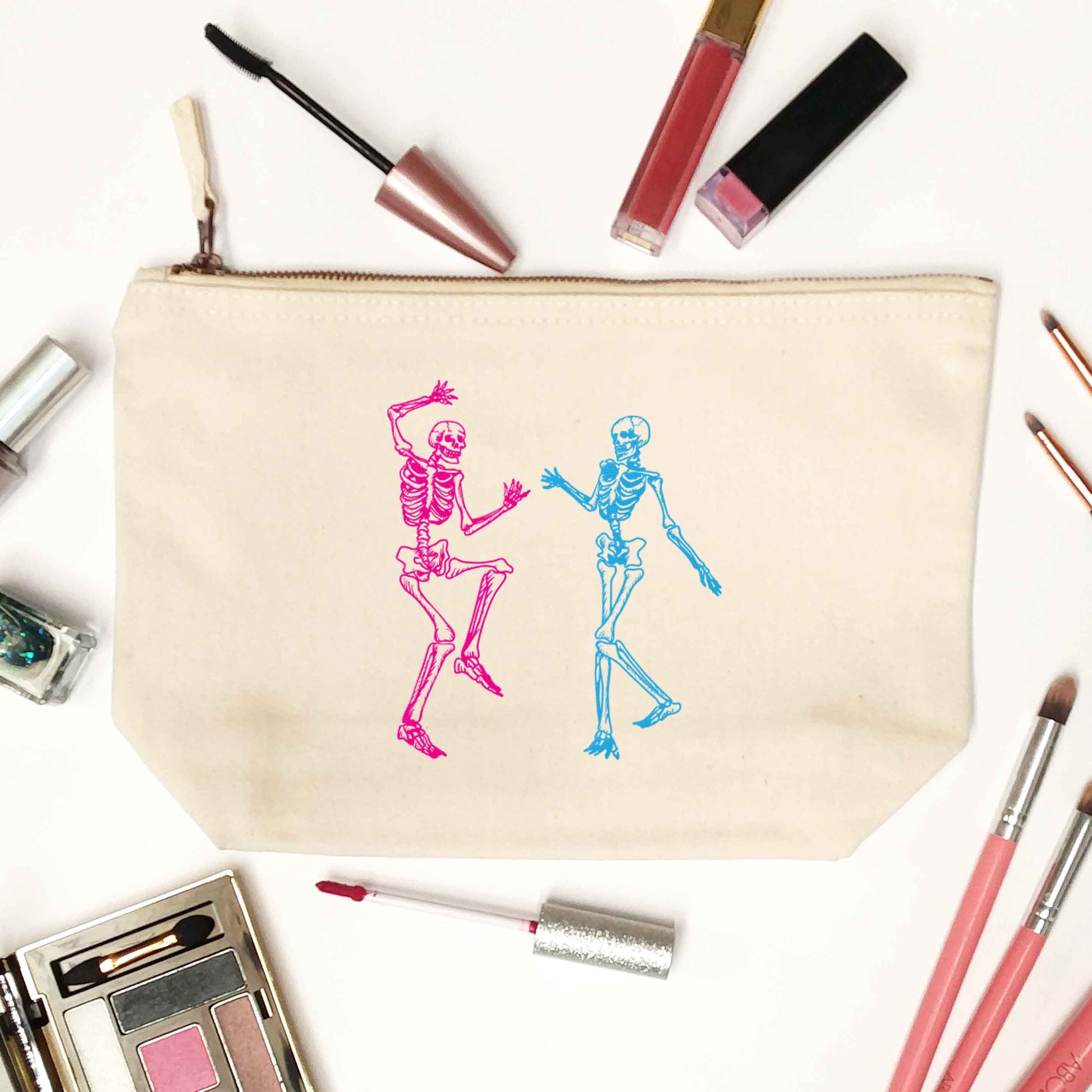 Skeleton dance natural makeup bag