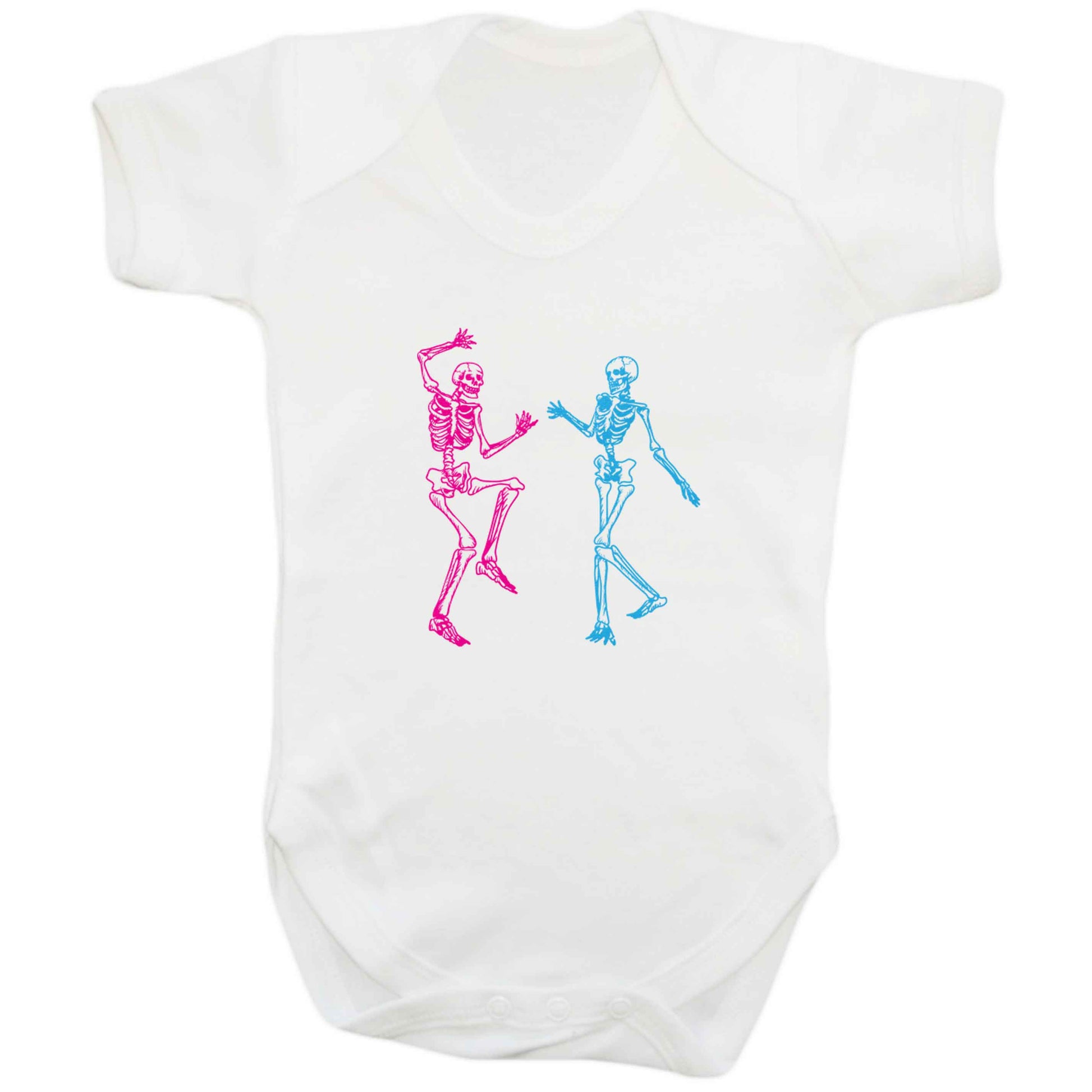 Skeleton dance baby bodysuit white 18-24 months