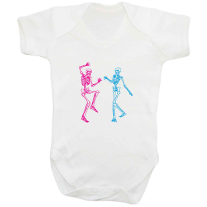 Skeleton dance baby bodysuit white 18-24 months