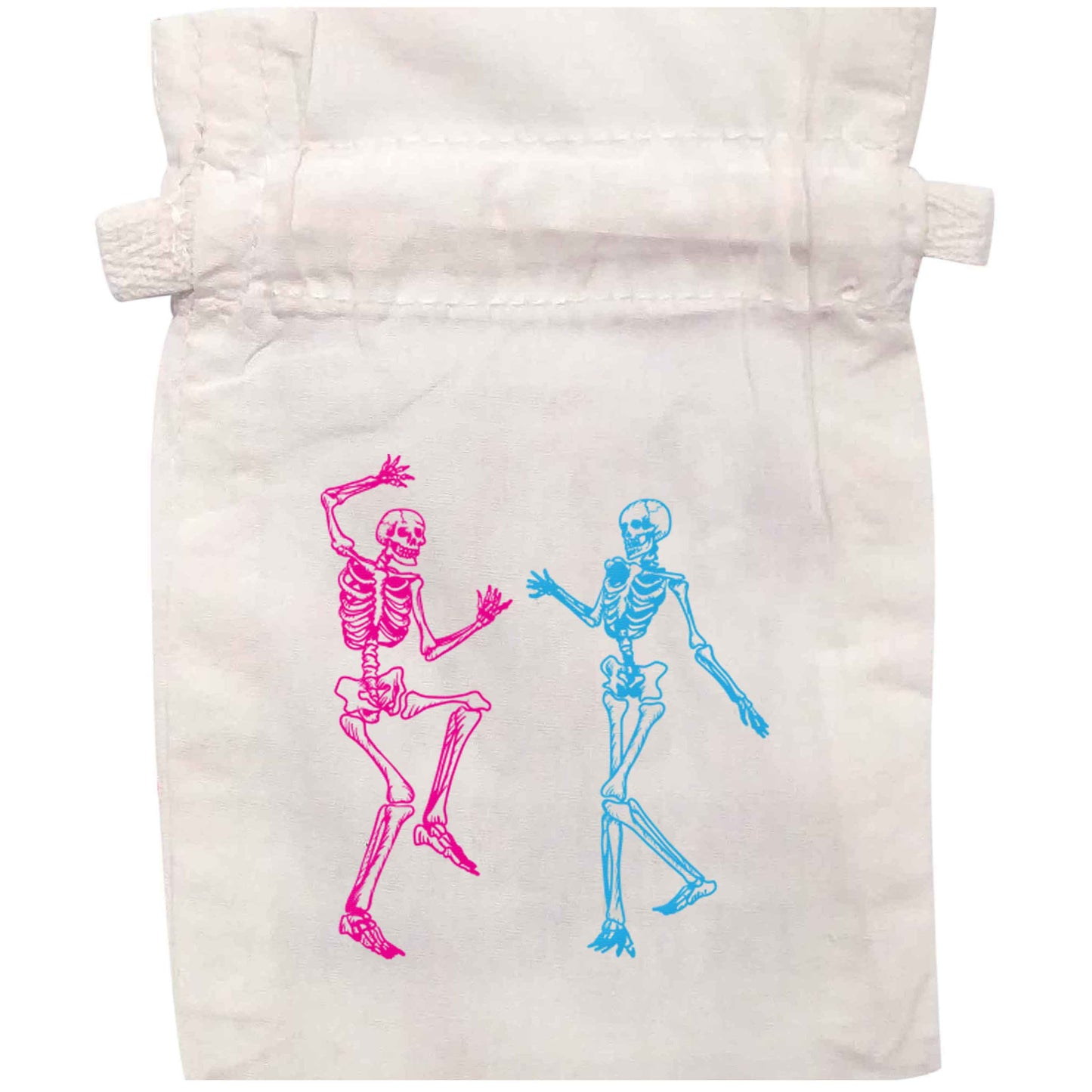 Skeleton dance | XS - L | Pouch / Drawstring bag / Sack | Organic Cotton | Bulk discounts available!