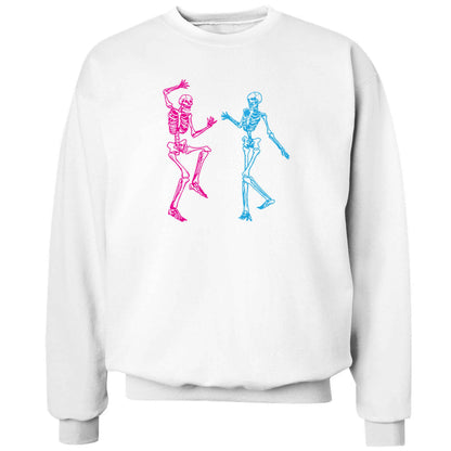 Skeleton dance adult's unisex white sweater 2XL