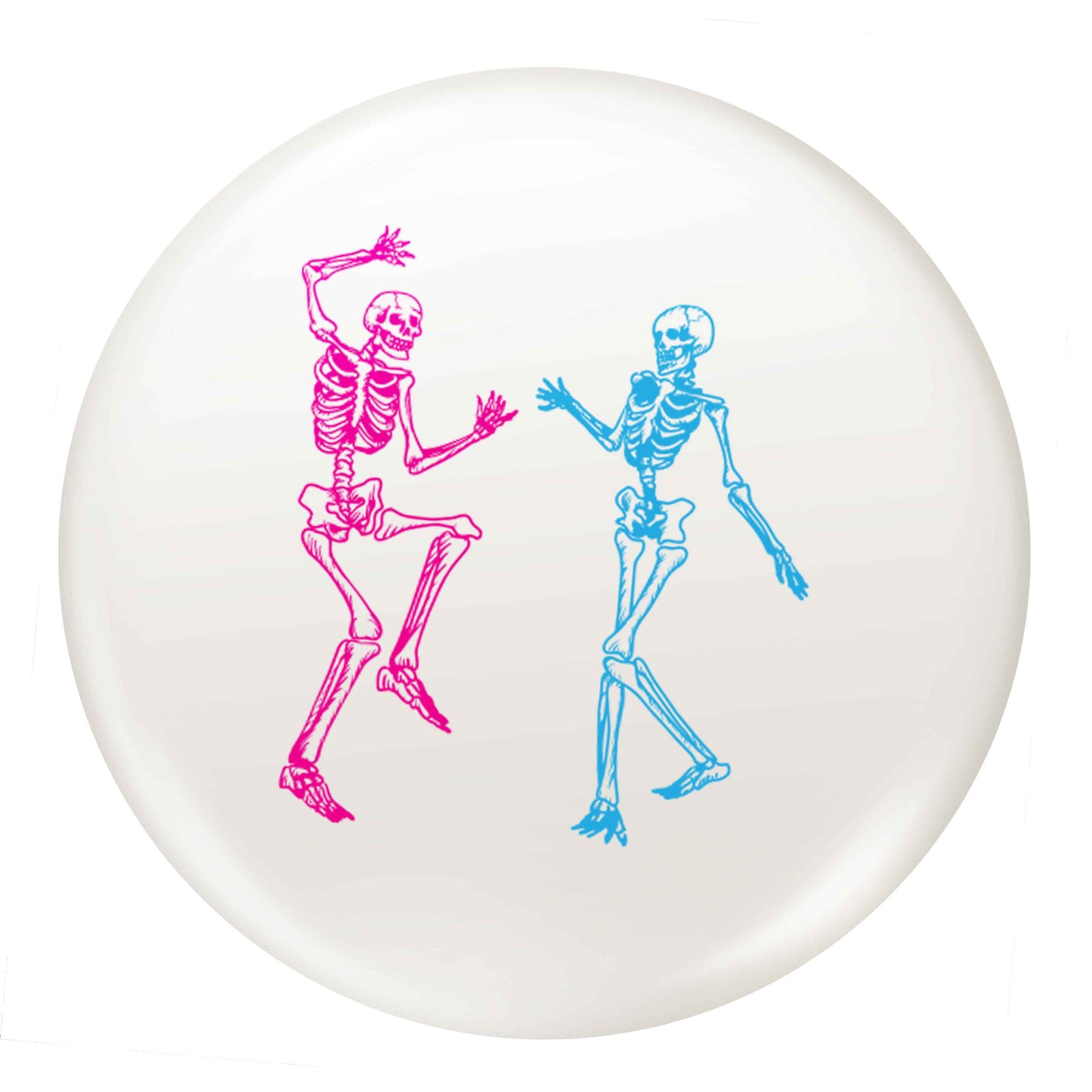 Skeleton dance small 25mm Pin badge