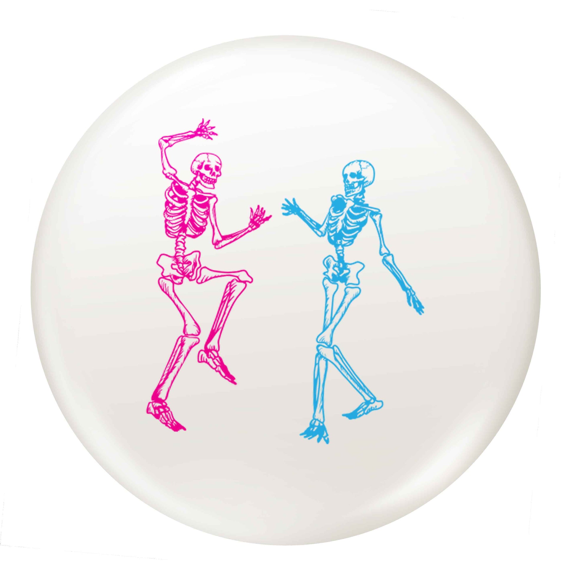 Skeleton dance small 25mm Pin badge