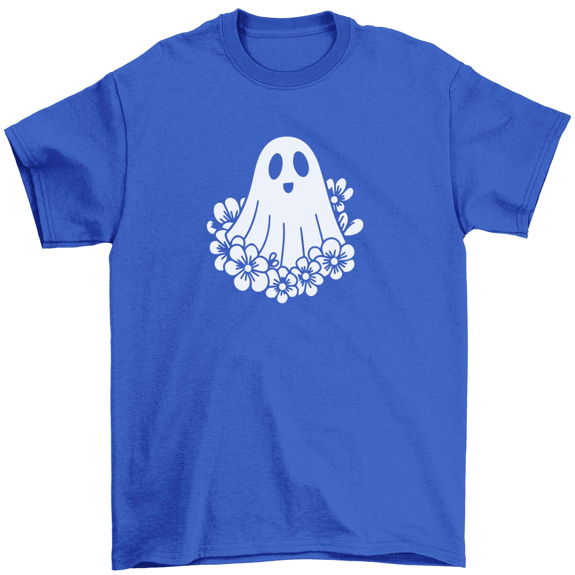 Floral ghost Children's blue Tshirt 12-13 Years