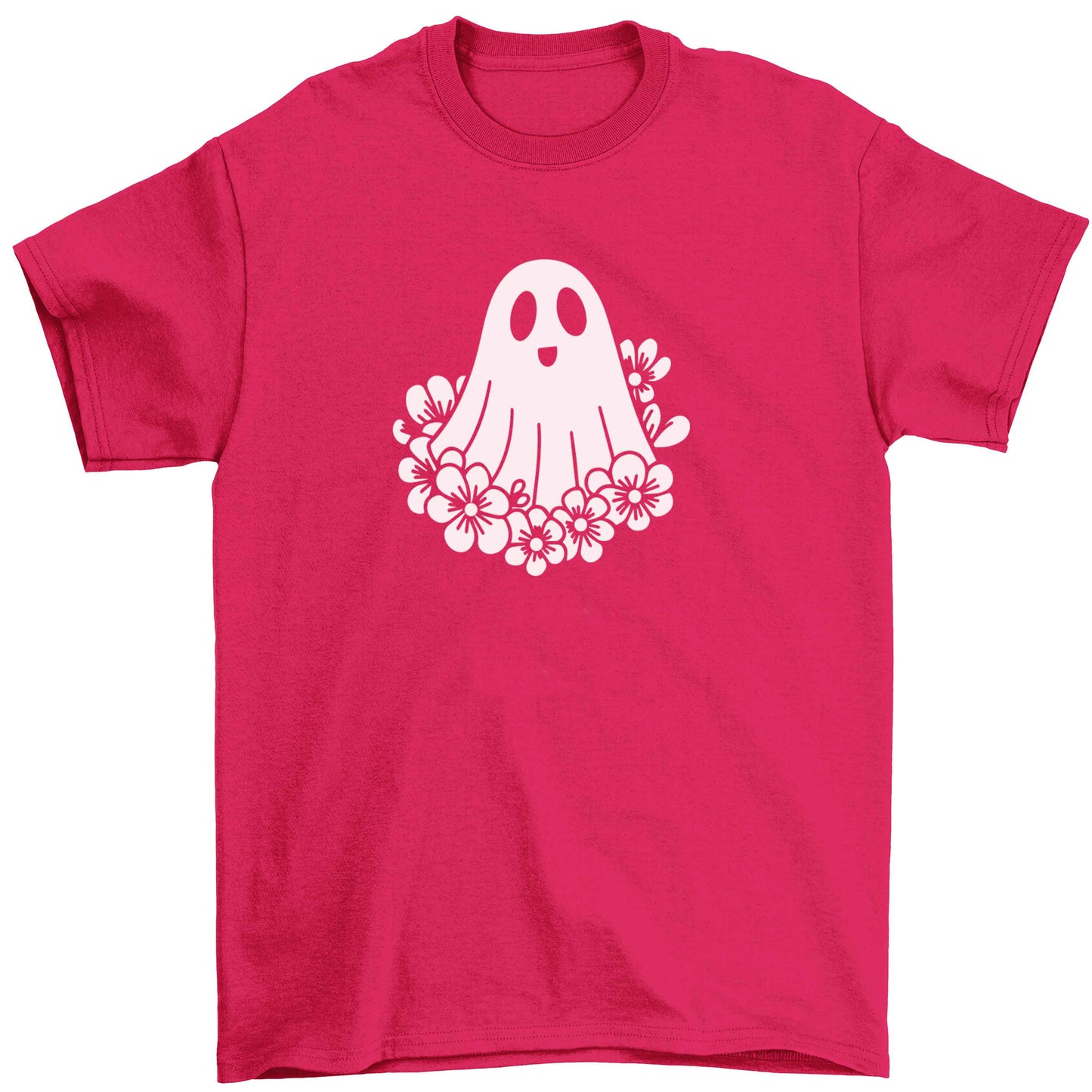 Floral ghost Children's pink Tshirt 12-13 Years