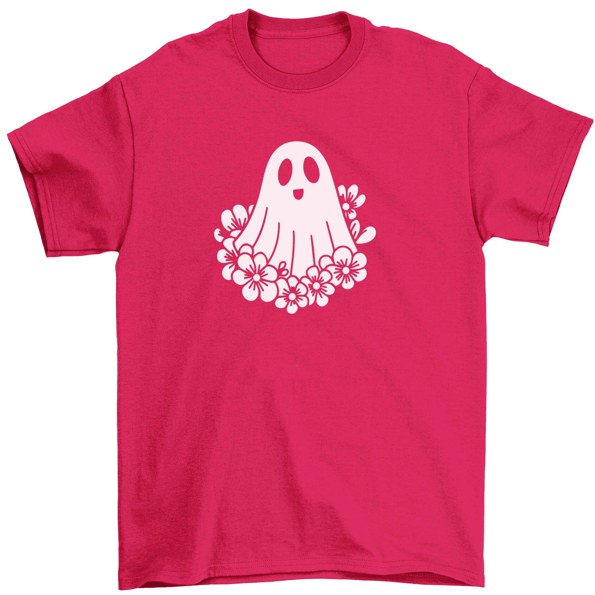 Floral ghost Children's pink Tshirt 12-13 Years