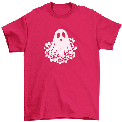 Floral ghost Children's pink Tshirt 12-13 Years