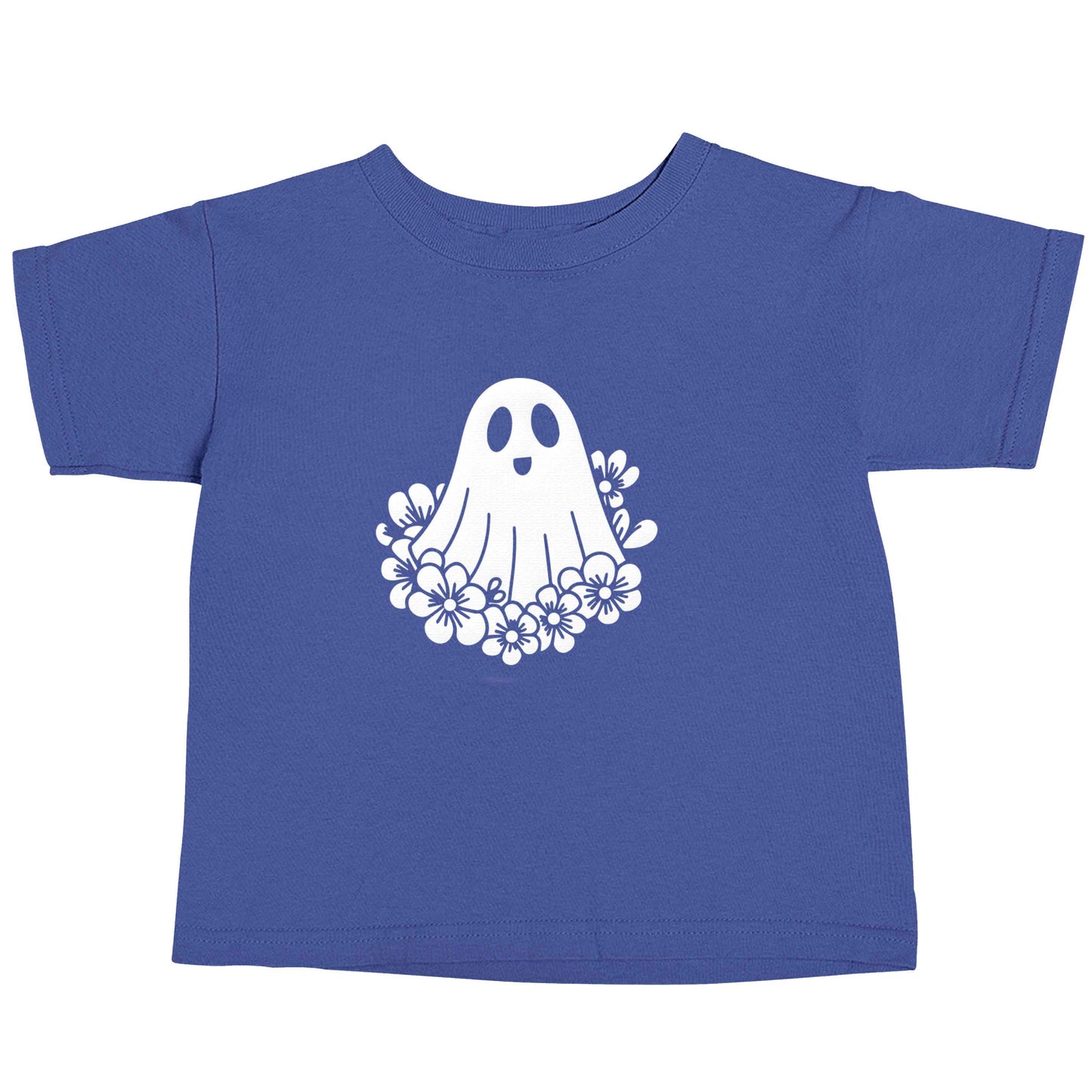 Floral ghost blue baby toddler Tshirt 2 Years