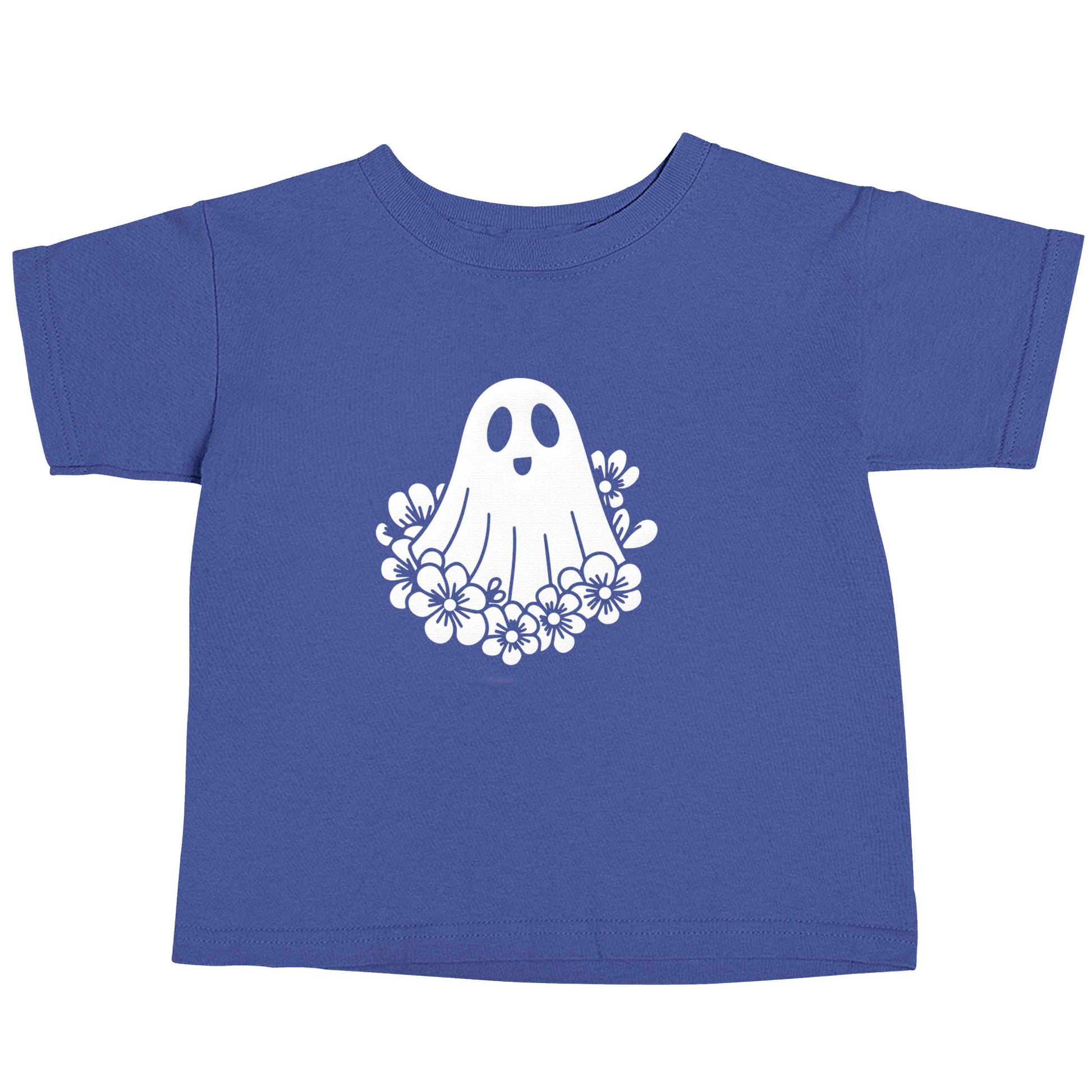 Floral ghost blue baby toddler Tshirt 2 Years