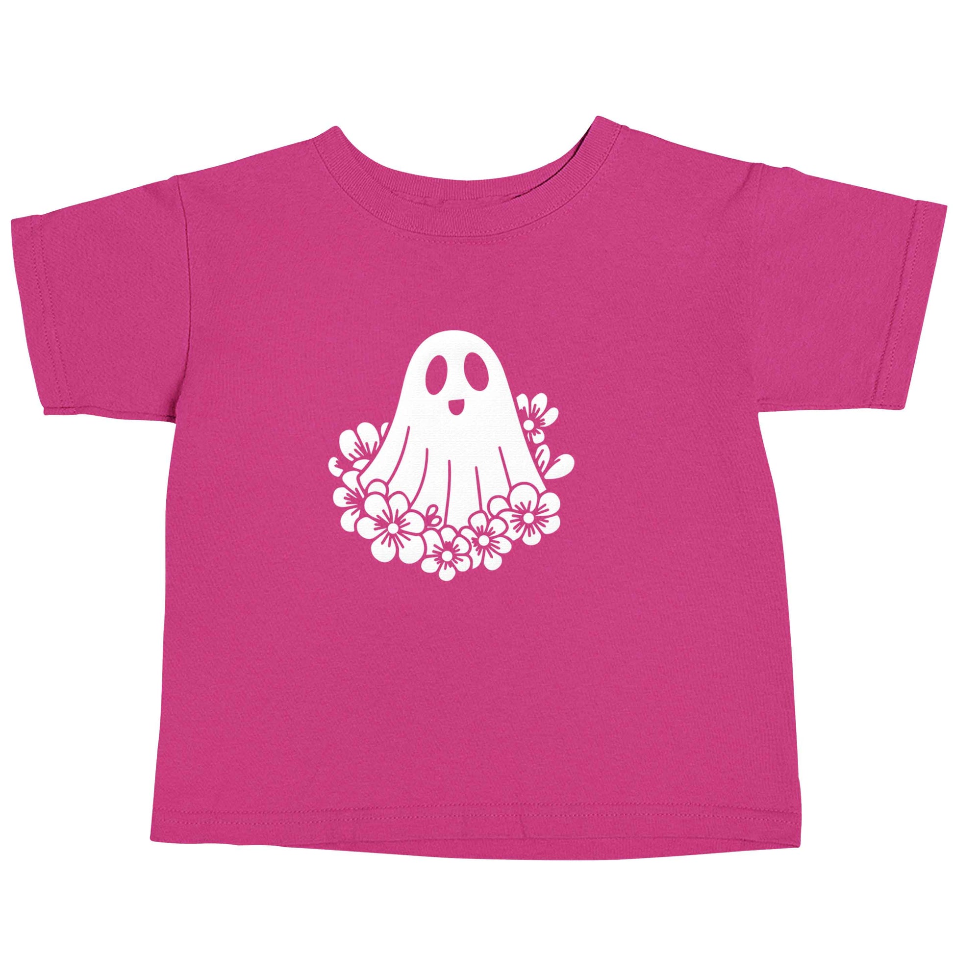 Floral ghost pink baby toddler Tshirt 2 Years