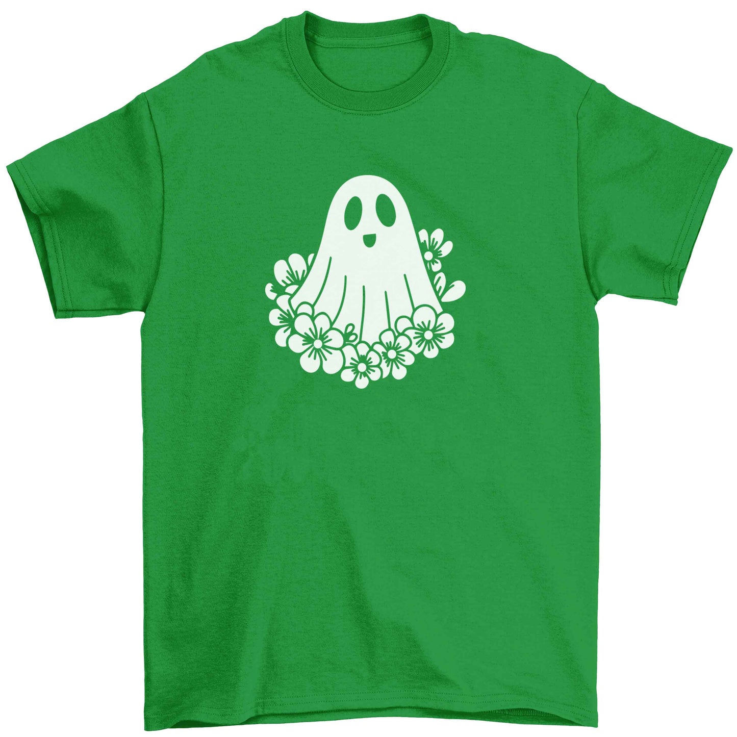 Floral ghost Children's green Tshirt 12-13 Years