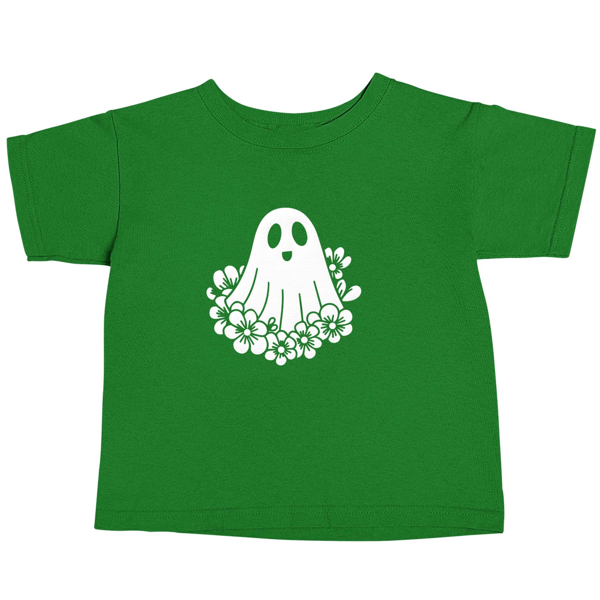 Floral ghost green baby toddler Tshirt 2 Years