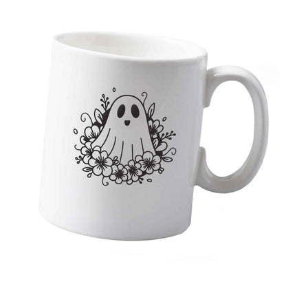 10 oz Floral ghost ceramic mug  both sides