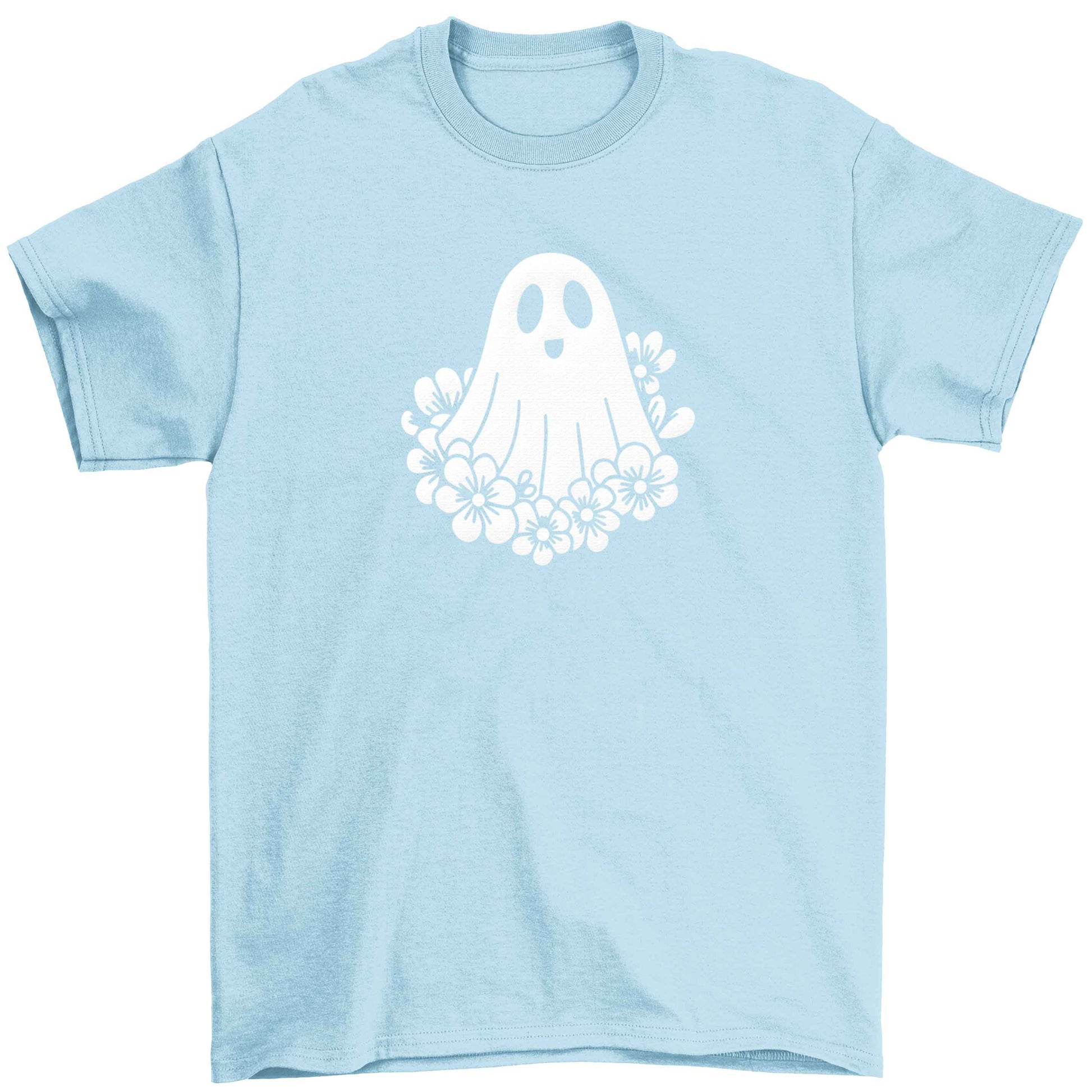 Floral ghost Children's light blue Tshirt 12-13 Years